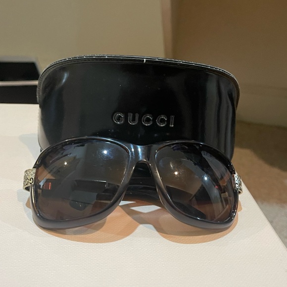 TORTOISE GUCCI SUNGLASSES WITH RHINESTONES main image 6